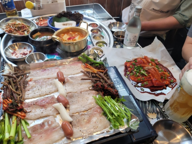  개봉역 고기집 냉삶집 개봉점 -  레트로갬성 오봉스타일!