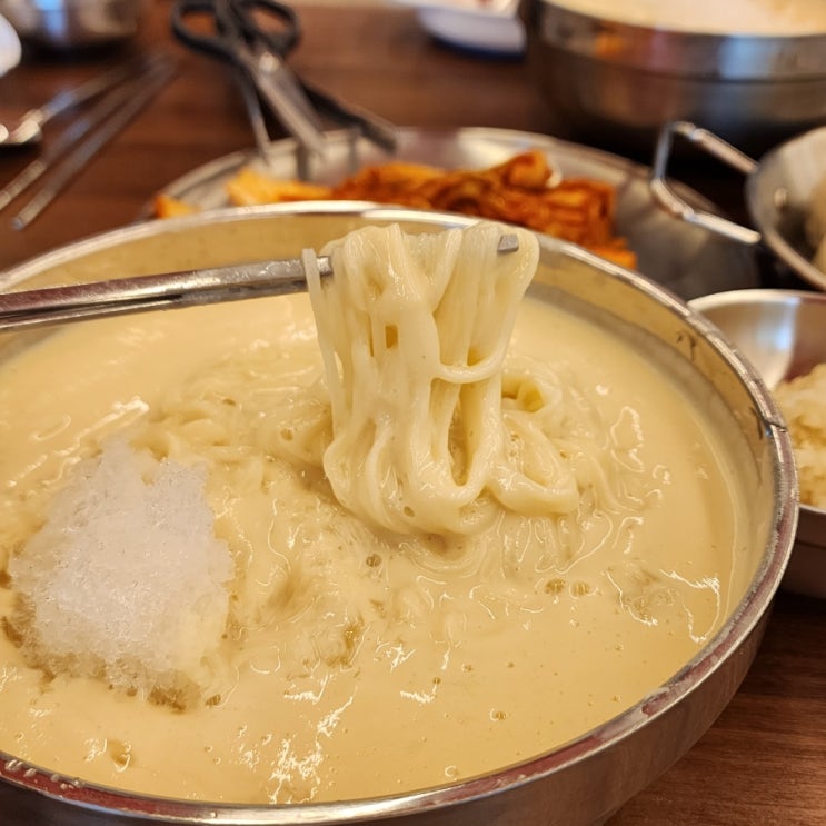  월남동맛집 명품상무팥죽 월남직영점 시원한 콩물국수