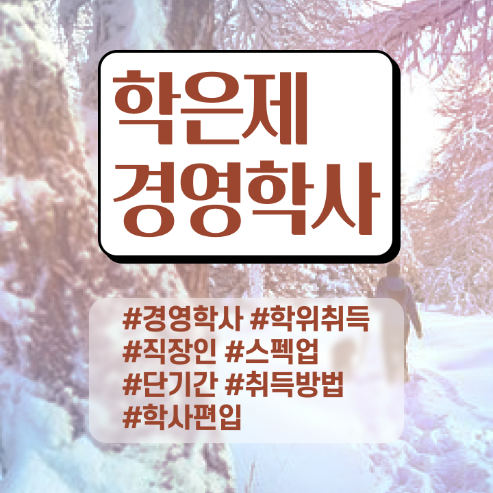  학점은행제 경영학 , 경영학 전공 혼자서 독학으로 무자격 비전공자도 손쉽게 준비하는 팁
