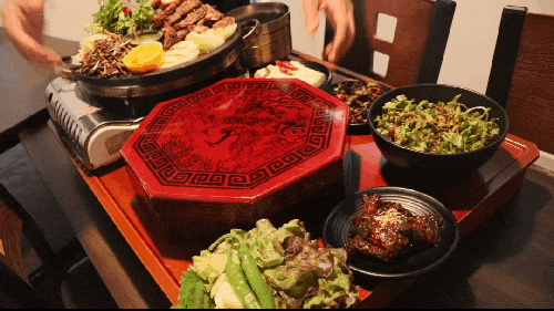  부산 서면 룸식당 수라상 상째 구워나오는고기집