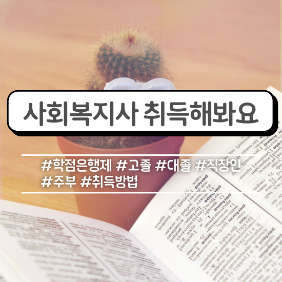  포항 사회복지 자격증 신청 사회복지사2급 고졸도 학점은행제로 간단하게