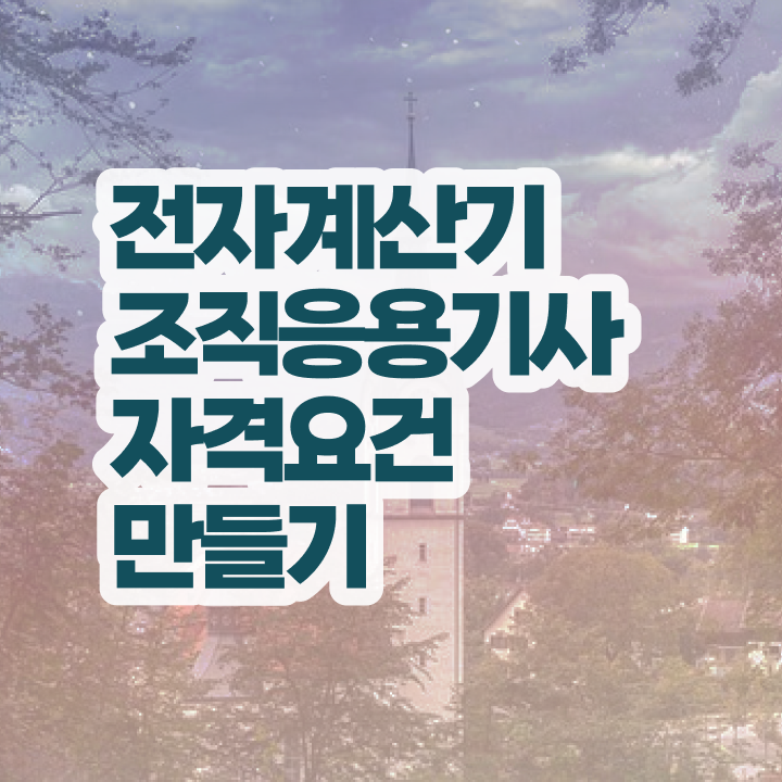 전자계산기조직응용기사 필기 전자계산기조직응용기사 응시조건 학점은행제로 간편하게 끝낸 후기