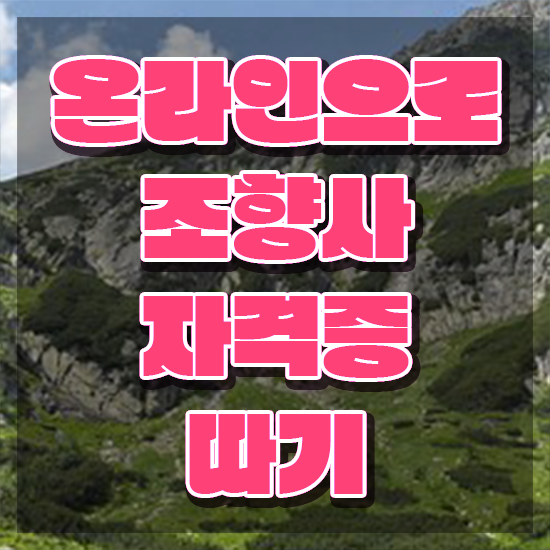  , 조향사자격증 합격 후기 , 학습방법
