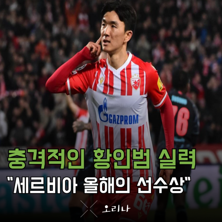 정말 놀랍다 <b>황인범 세르비아 리그</b> 올해의 선수상 EPL 가자