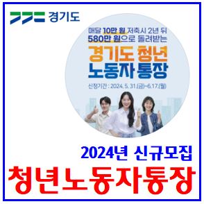  24년 청년노동자통장 모집 (ft. 경기도) : 신규, 6월17일, 만39세, 신청자격, 기간방법, 인원, 기준중위소득, 건강보험료기준, 선발기준, 동점자처리, 지역화폐