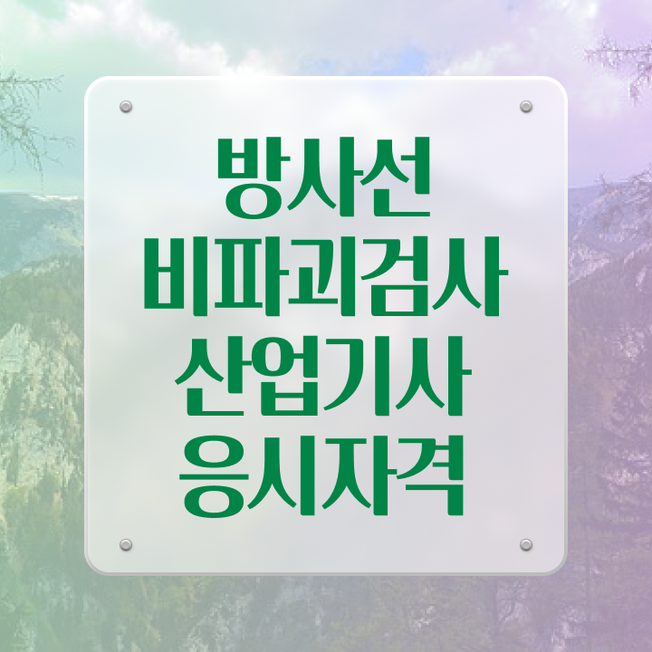  방사선비파괴검사산업기사 일정 방사선비파괴검사산업기사 응시자격 인강만 듣고 4개월 만에 완료한 노하우
