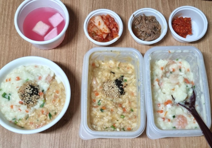  본죽 반반죽 신메뉴 반반쮹 포장 참깨계란&새우쮹