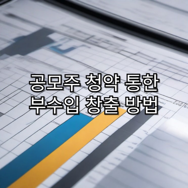  공모주 청약 하는 법 및 부수입 창출 방법