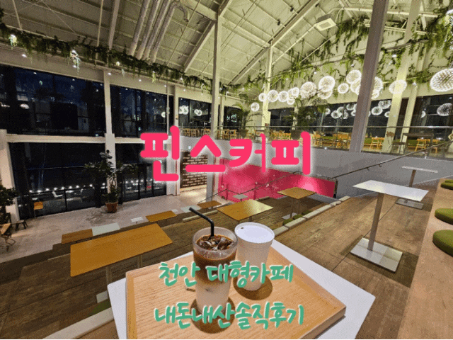  핀스커피 천안대형카페 내돈내산솔직후기