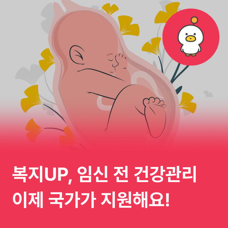  임신 사전 건강관리, 이제 무료로 받을 수 있어요!