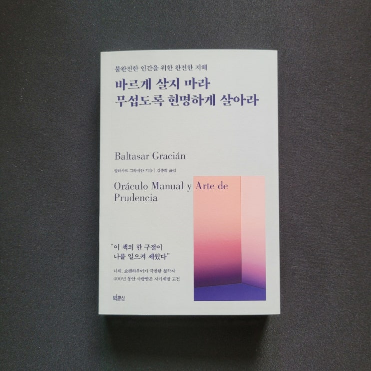   바르게 살지 마라 무섭도록 현명하게 살아라(Oráculo Manual y Arte de Prudencia) -발타사르 그라시안(Baltasar Gracián)