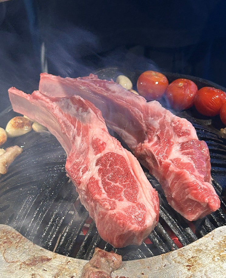  [고덕역 맛집] 화로에서 구워주는 양고기 스테이크 '라무진' 후기