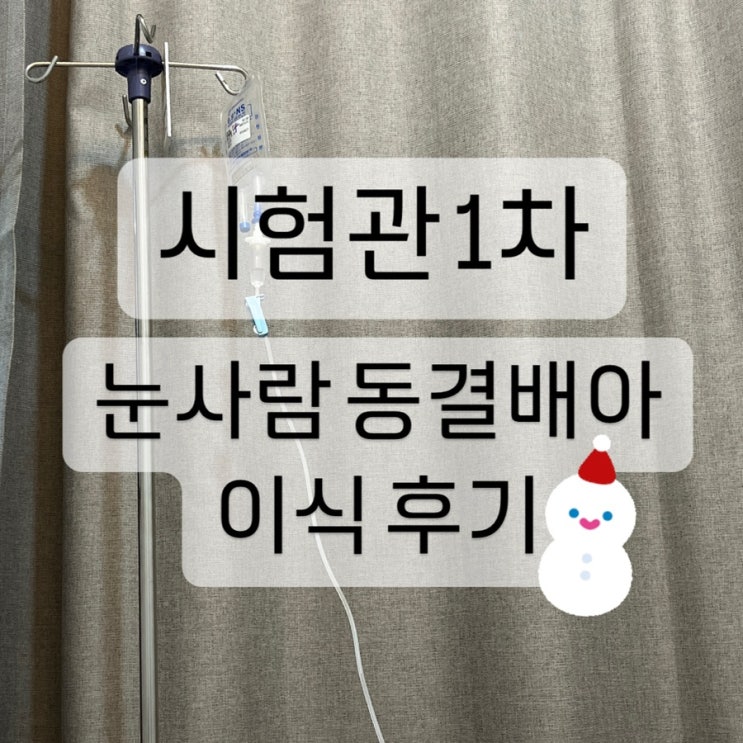  미라클 여성의원 시험관 눈사람 동결배아 이식 과정 후기
