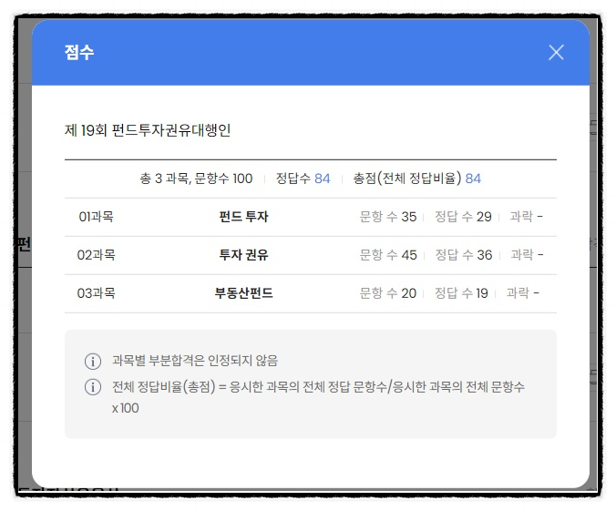  직장인 펀드투자권유대행인 합격 후기(2024년 제19회)
