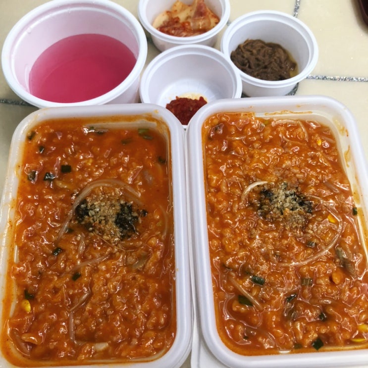  본죽 신짬뽕죽 송도 죽집 맛집 포장
