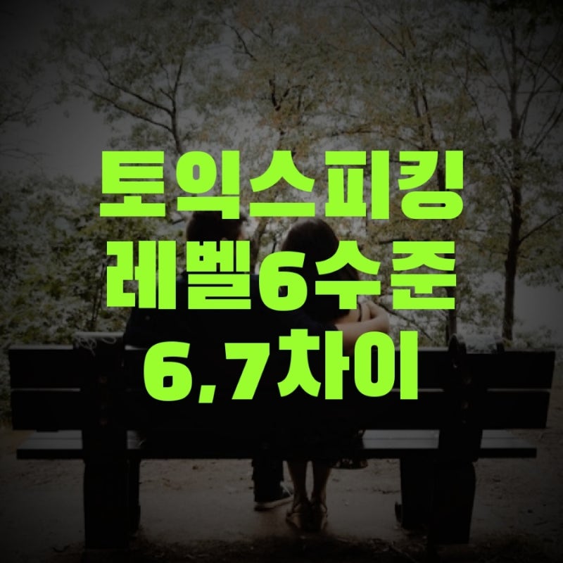 토익스피킹 레벨6 수준 이정돈 해야죠(레벨6,7차이)