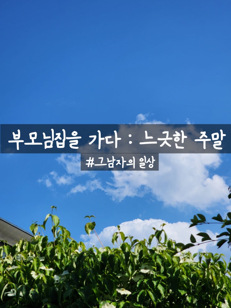  부모님집에 가다 : 느긋한 주말을 보내보자 240601