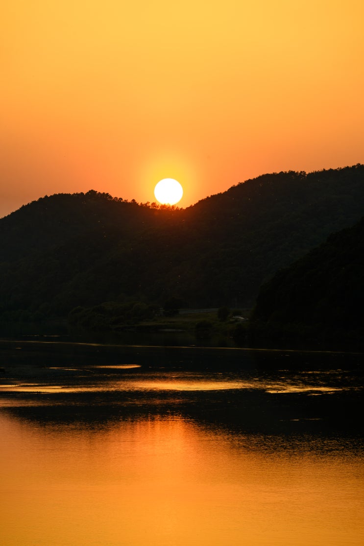  강원도 원주 흥원창의 일몰 풍경