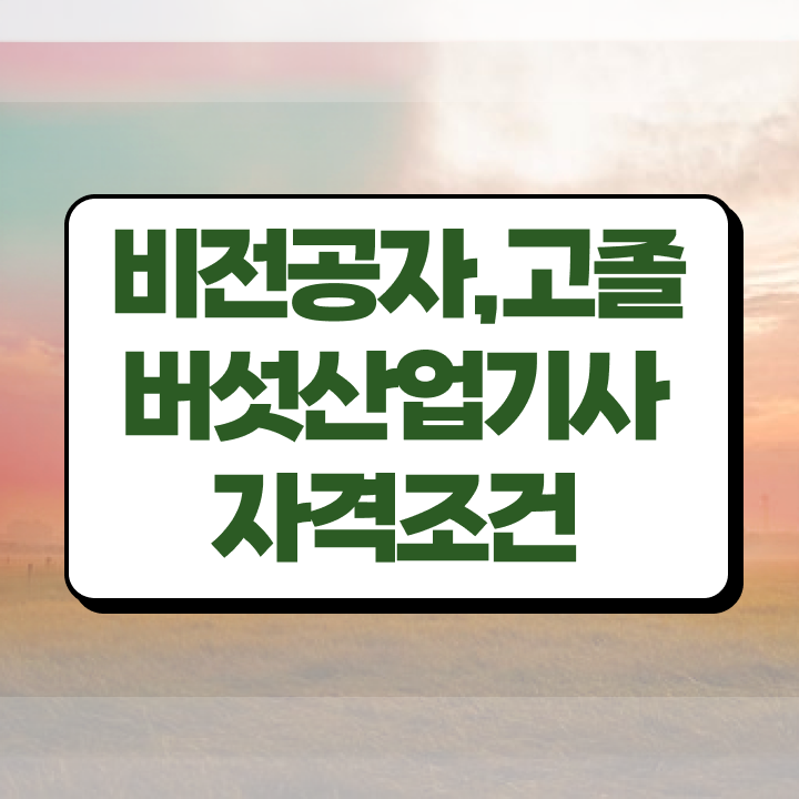  버섯산업기사 시험일정 버섯산업기사 자격요건 독학으로 1학기에 완료한 후기