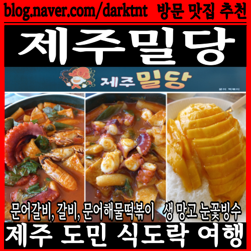 외도부영 외도 초등학교 근처 제주밀당 문어떡볶이 이호 테우 맛집