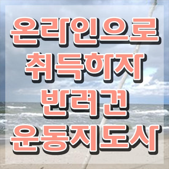  40대남자취업 반려견운동지도사자격증 응시자격 없이 취득 정보