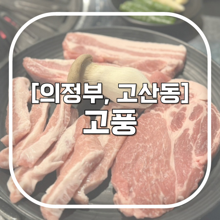  [의정부, 고산동] 고풍 / 삼겹살 목살 항정살 고민노노 가성비 좋은 고산동맛집