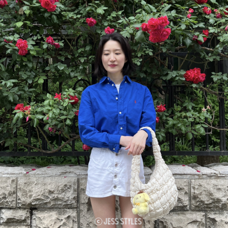  기온별 옷차림 15도 16도 27도 폴로 랄프로렌 블루 셔츠 코디