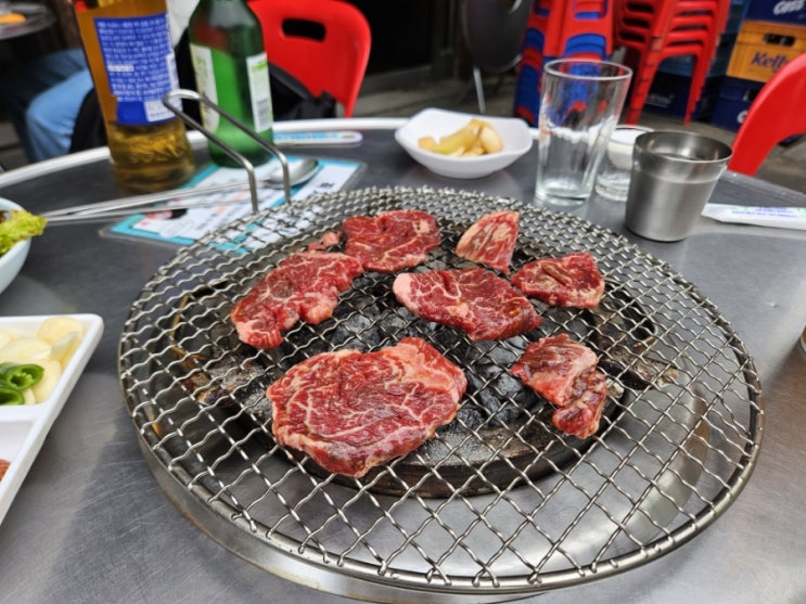  석촌호수 근처 가성비 좋은 고깃집, 드럼통 참숯석쇠구이 후기