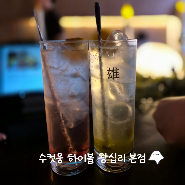  왕십리역 술집 수컷웅 하이볼 왕십리 조용한 데이트 장소 메뉴 가격 분위기 단체석 화장실