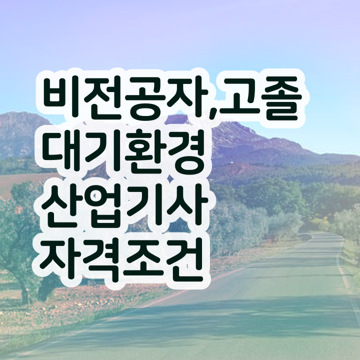  대기환경산업기사 직업 대기환경산업기사 취득자격 온라인 수업으로 빠르게 끝낸 방법