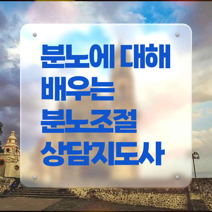  남자 자격증 추천 , 분노조절상담지도사 온라인 수업만으로 편하게 준비한 과정
