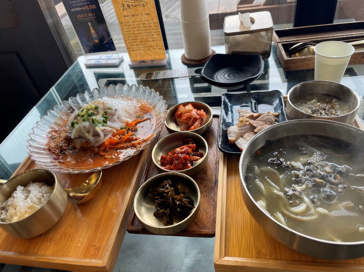  제주 한림 보말칼국수 맛집 애견동반 식당 ‘금능제면소’ 금능한상, 한치물회 후기