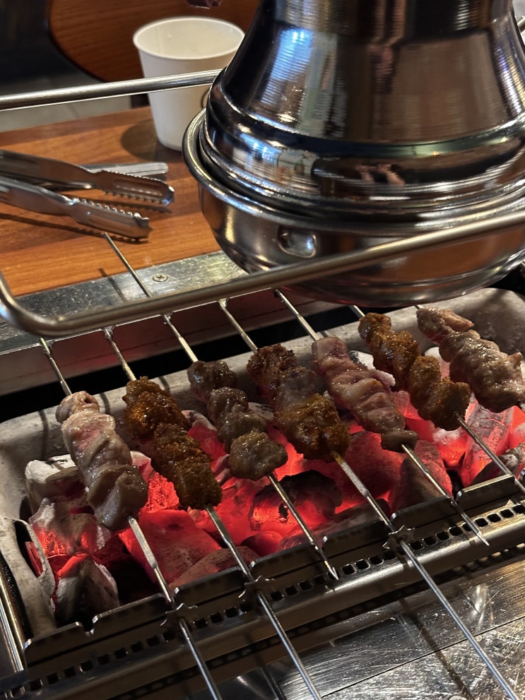  연희동 맛집 연희동양꼬치 양삼겹꼬치 꿔바로우 온면 조합 만세