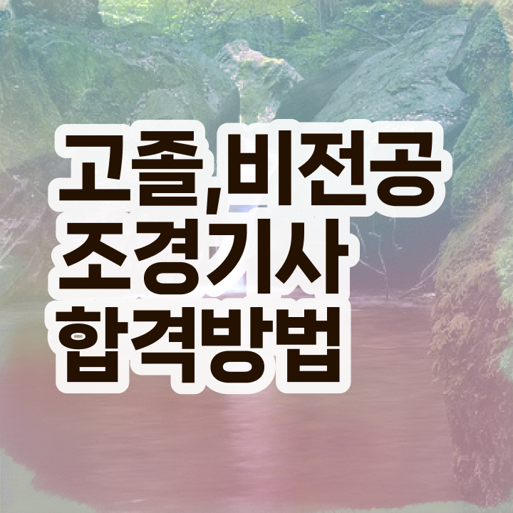  조경산업기사 응시자격 조경기사 시험응시조건 독학으로 4개월 만에 준비한 전략