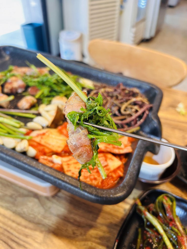  부평 미나리삼겹살 맛집추천 청천동 맛집 마포생삼겹