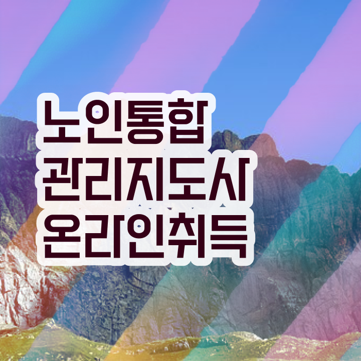  노인통합관리지도사 연봉 , 노인통합관리지도사 자격증 비용없이 온라인으로 준비한 방법 및 활용 방법