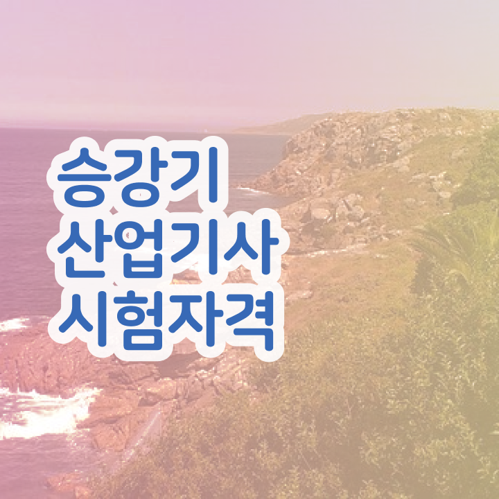  승강기산업기사합격률 승강기산업기사 취득자격 온라인 과정으로 4달만에 끝낸 방법