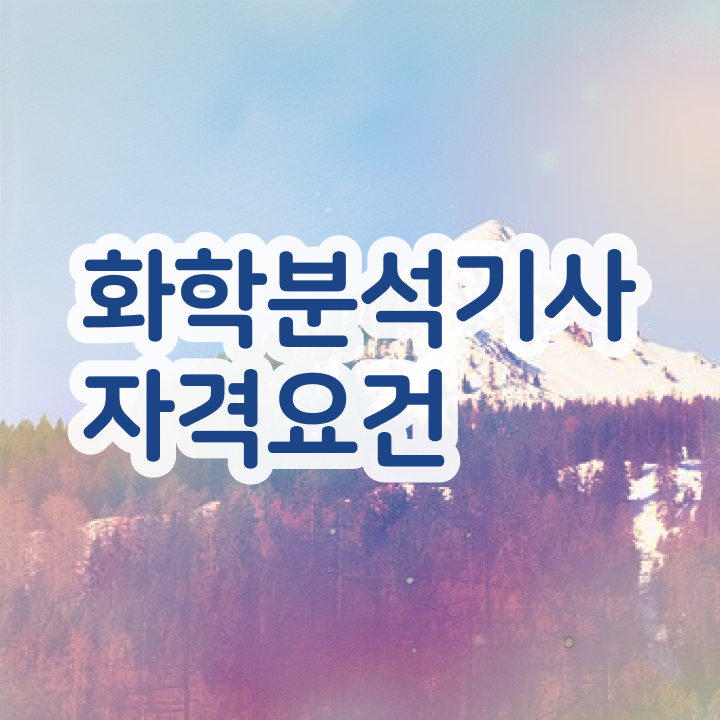  화학분석기사작업형 감독 화학분석기사 응시자격 독학으로 15주 동안 성공한 방법