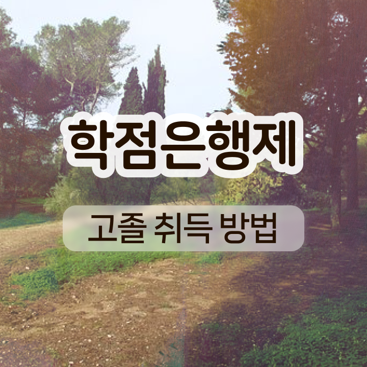  학점은행제 전문학사 콕콕 짚어드립니다