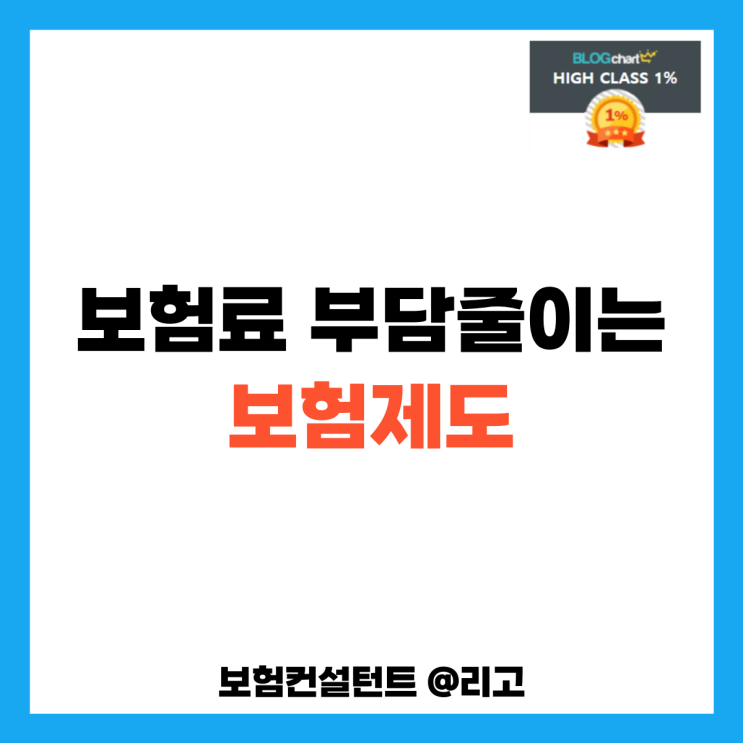  보험료 부담줄이는 보험제도