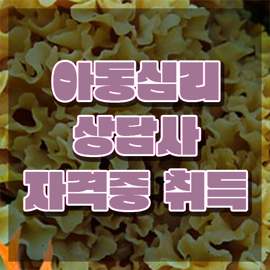  아동심리 , 아동심리상담사 자격증 학습한 후기 확인하고 가세요