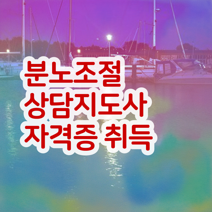  1급분노조절상담사자격증따기 분노조절상담지도사 합격 비법 및 활용 방법과 전망