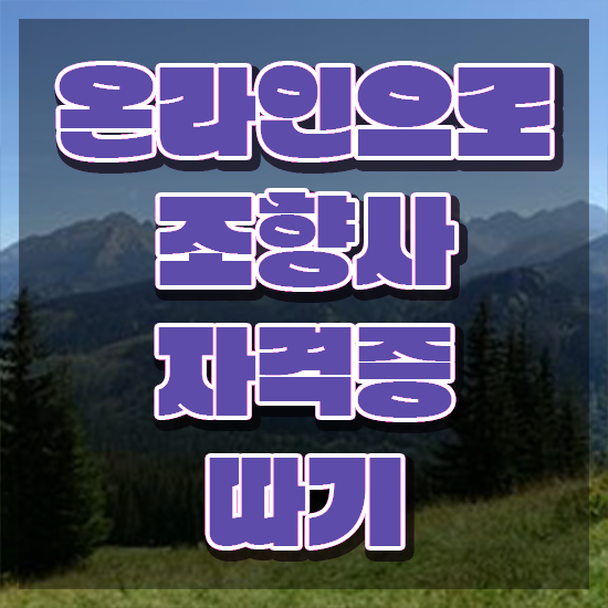  조향사 책 , 조향사 인강으로 초단기 끝낼수 있었던 팁