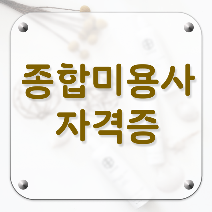  피부미용사 자격증 , 종합미용면허 자격증 학점은행제 인강으로 학위, 자격증 취득한 전략