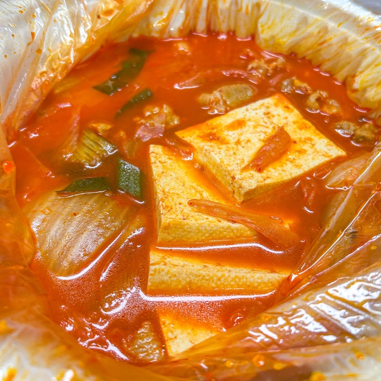  부산 백채김치찌개 배달 만족스러운 후기