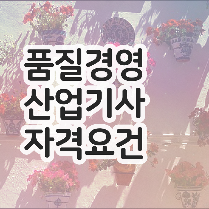  품질경영산업기사 실기 품질경영산업기사 응시조건 학점은행제로 1학기 만에 완료한 과정