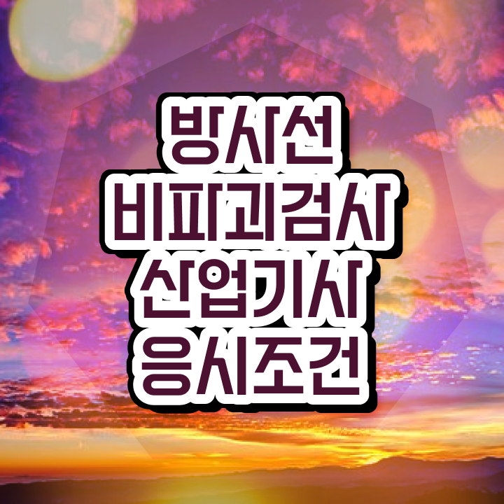  방사선비파괴검사산업기사 시험응시자격 독학으로 빠르게 준비한 과정