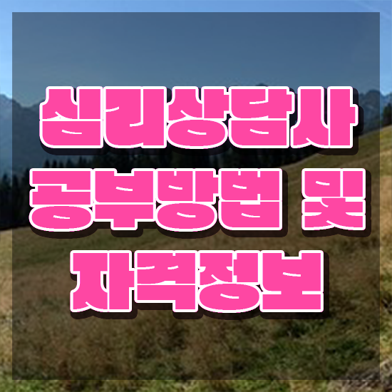  타로심리상담사 1급 , 심리상담사 자격증 20일 만에 합격한 전략 필수 정보