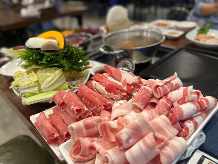  한티역 근처맛집 대치동 샤브샤브 단체 회식 장소 추천 퀸즈가든