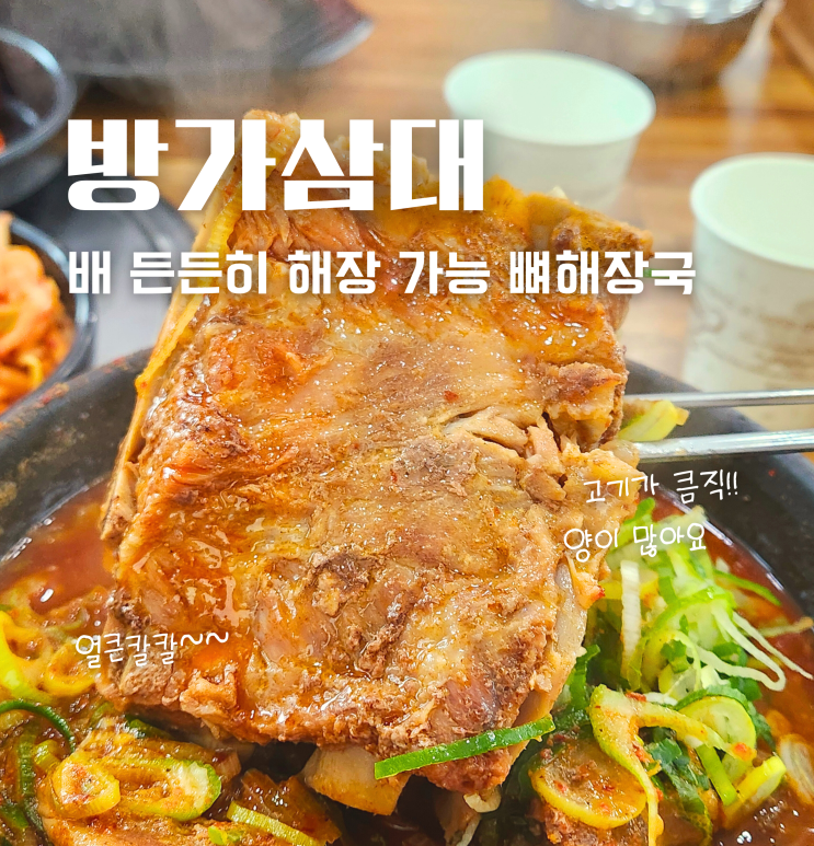  아산 뼈해장국 맛집 방가삼대 재방문 후기 탕정 해장 추천